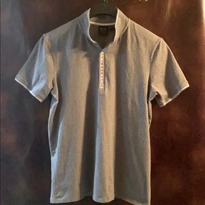Armani Exchange Mens Fixed cotton jersey polo